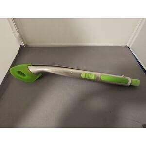 Zyliss Silver/Green Steel Tongs w/Silicone Tips - Locking - 11-1/2" Long (used)